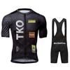Men's Short Sleeve Cycling Jersey Set and Bib Shorts Pro Race Bicycle Clothing MTB Ropa Maillot Summer Cycling Clothes 2026 TKO