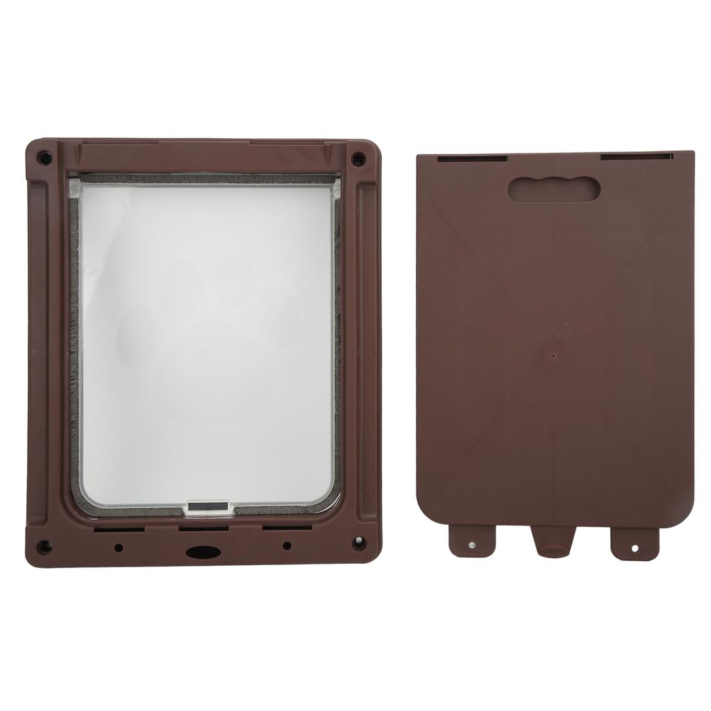 Пластиковая дверца для домашних животных с автоматическим замком для закрытия, водонепроницаемая внутренняя и внешняя дверца для кошек для внутреннего и наружного использования из дерева