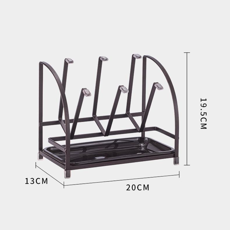 Железный стеклянный сливной держатель для посуды Креативная простота сливной держатель для шести чашек для кухни и гостиной