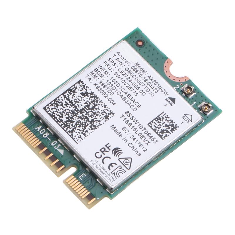 WiFi Desktop Kit AX201NGW Pands WiFi 2.4GHz/5GHz  5.0  Band Includes RF Cable High Gains Antennas and Brackets