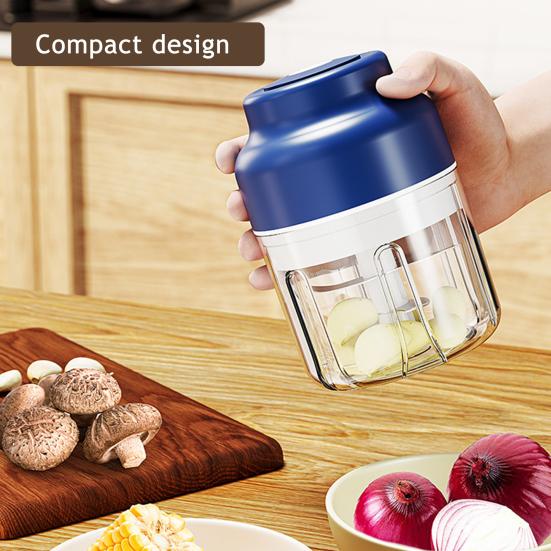 Electric Garlic Masher Mini Portable Veggie Chopper USB Charging Wireless Food Processor Meat Slicer Egg Beater