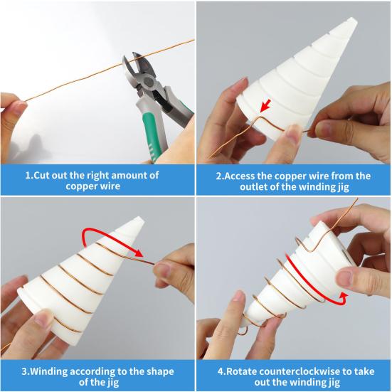 2Pcs Coil Winding Jigs for Gardening Copper Wire Antenna Making Tool Easy-to-Use Wire Antenna Jigs Garden Supply