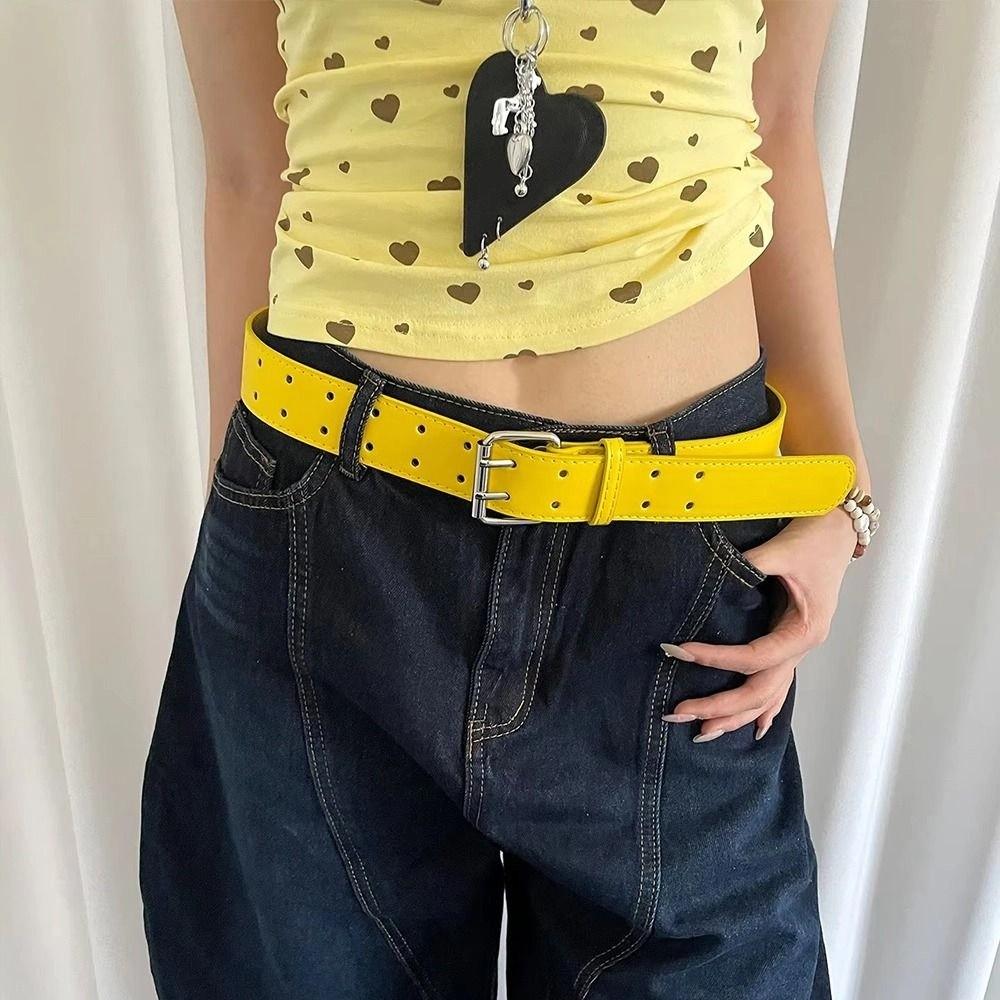 Double-Breasted Wide Waist Belt Y2k Dress Jeans Belt Fashionable Women's Belt  Waistcoat Decoration