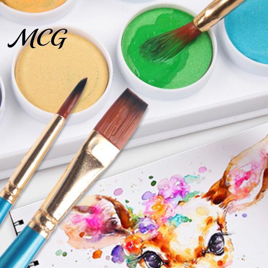 Kids Painting Brush Set Face Paint Set, Watercolor Acrylic Oil Kit, Aluminum Ferrule Brushes Nylon Hair for Artist, Body Canvas Art Supplies
