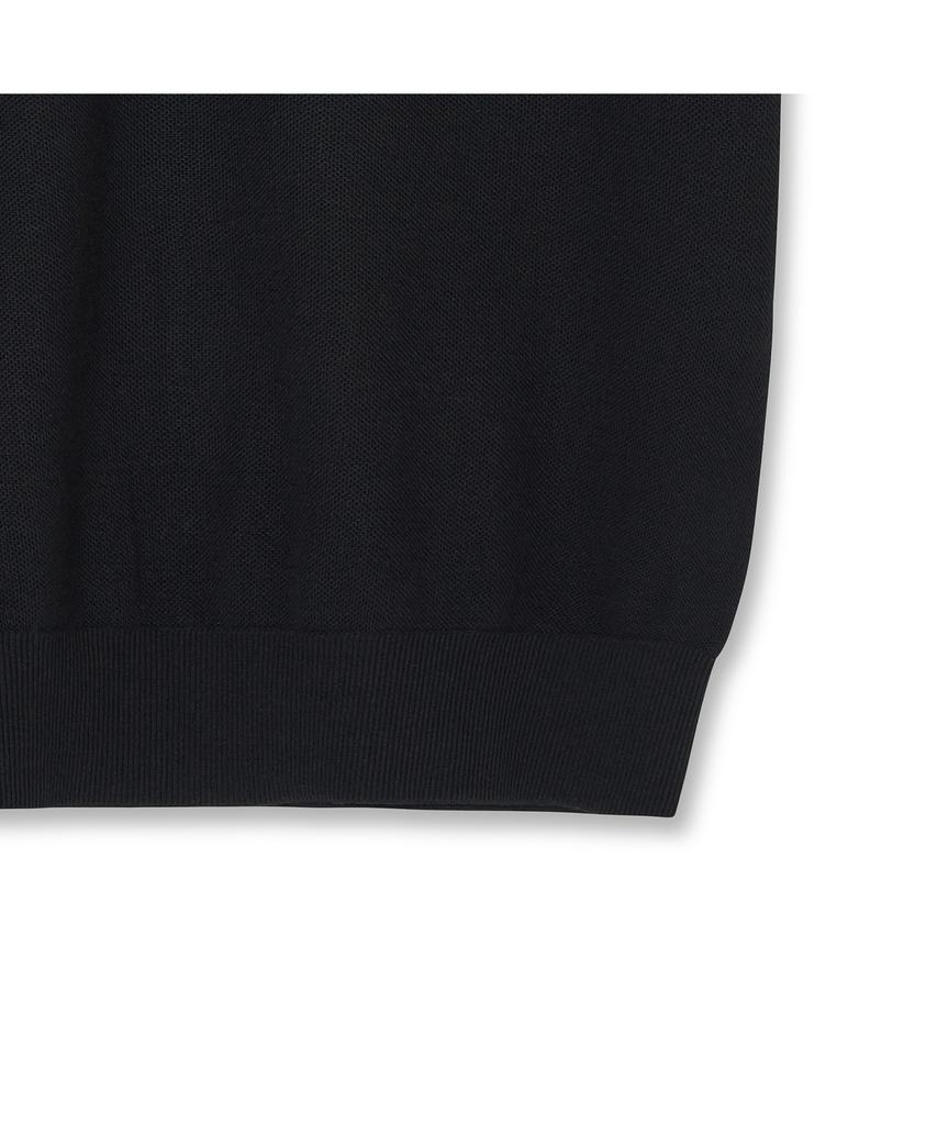 IOLO Pk Textured Linen Half Collar_Black