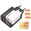 Зарядное устройство на 4 порта, 120 Вт, USB C PD Быстрая зарядка 3.0 Type C USB Зарядные устройства для телефона Быстрая зарядка Адаптер для iPhone Samsung Xiaomi Huawei
