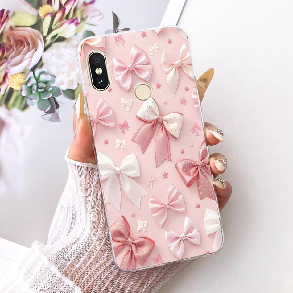 For Xiaomi Redmi Note 6 Pro Cute Flower Butterfly Cat Painted Case For Redmi Note6 Soft Silicone TPU Phone Cases