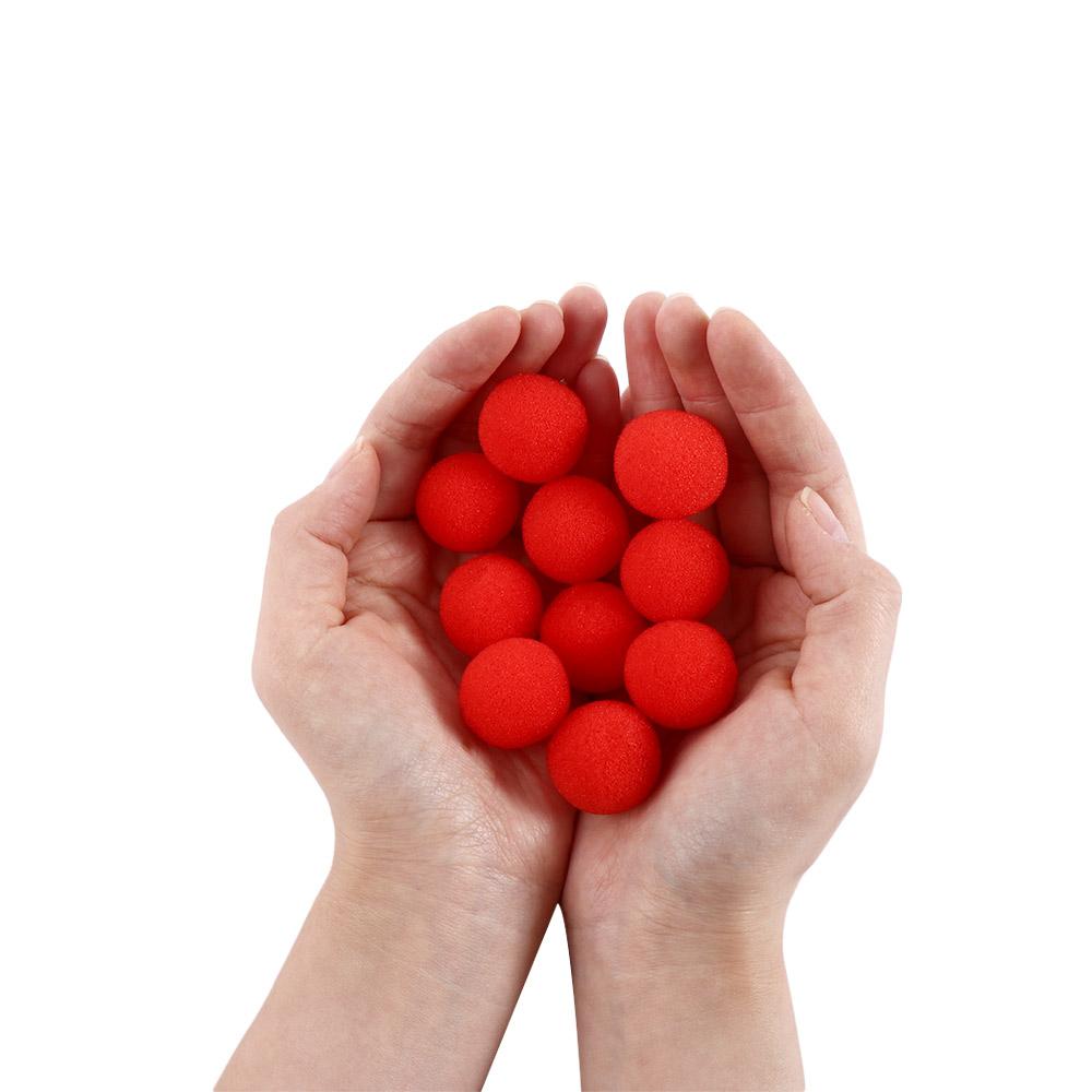 Large Sponges Circular Illusion Comedy Red Magic Tricks Finger Sponge Ball Magic Sponge Ball