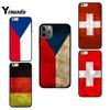 Чехия Швейцария Германия флаг Чехол для телефона для iphone 13 12 8 7 6 6S Plus X XS MAX 5 5S SE XR 11 11 12 pro promax