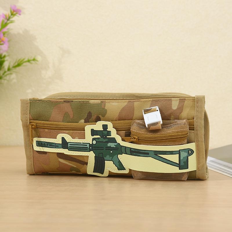 Камуфляжный пенал на молнии для мальчиков, многофункциональный пенал для канцелярских принадлежностей, легкий пенал большой вместимости для студентов