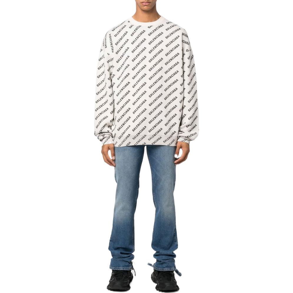 Balenciaga intarsia-knit logo jumper 702952T32339054