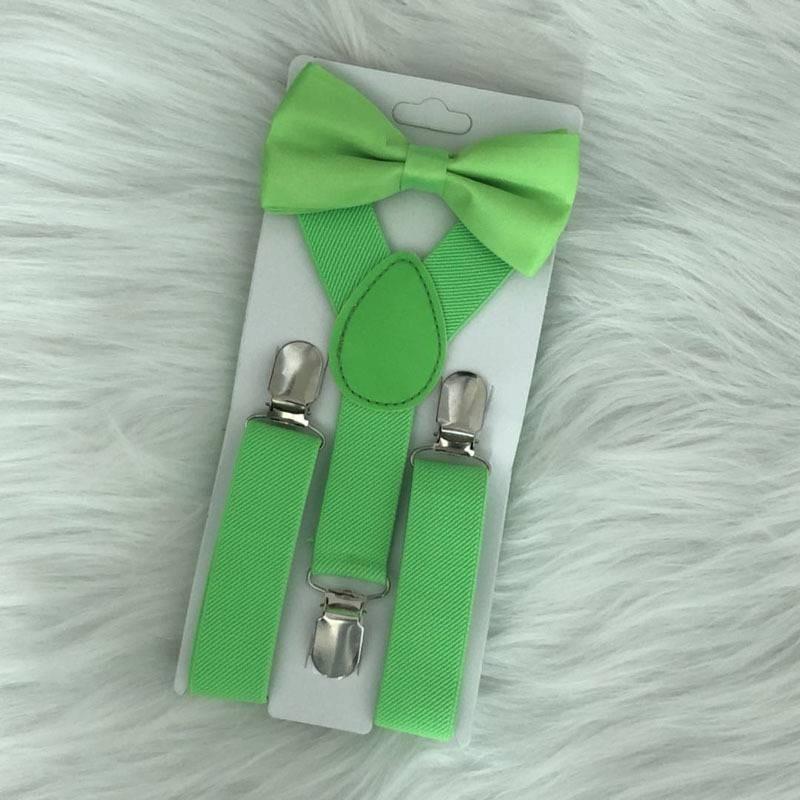 Стильный детский эластичный набор подтяжек и галстука-бабочки для мальчиков и девочек в нескольких цветах