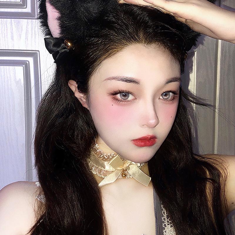 Элегантное кружевное колье-чокер с бантом, готическое колье-воротник с колокольчиками, винтажное колье, короткая цепочка, ювелирное изделие