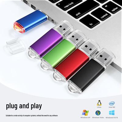 Флеш-накопитель USB с поворотным зажимом различной емкости в металлическом корпусе