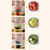 Fruit Slicer Cup Stainless Steel Fruit Slicer 8-Blade Quick Cutter for Strawberries Bananas Handheld Kitchen Tool for Even Slices