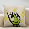 Little aliens flug Cushion Cover Household Decoration Linen Sofa Cushion Cover: Skin-Friendly & Breathable with Invisible Zipper
