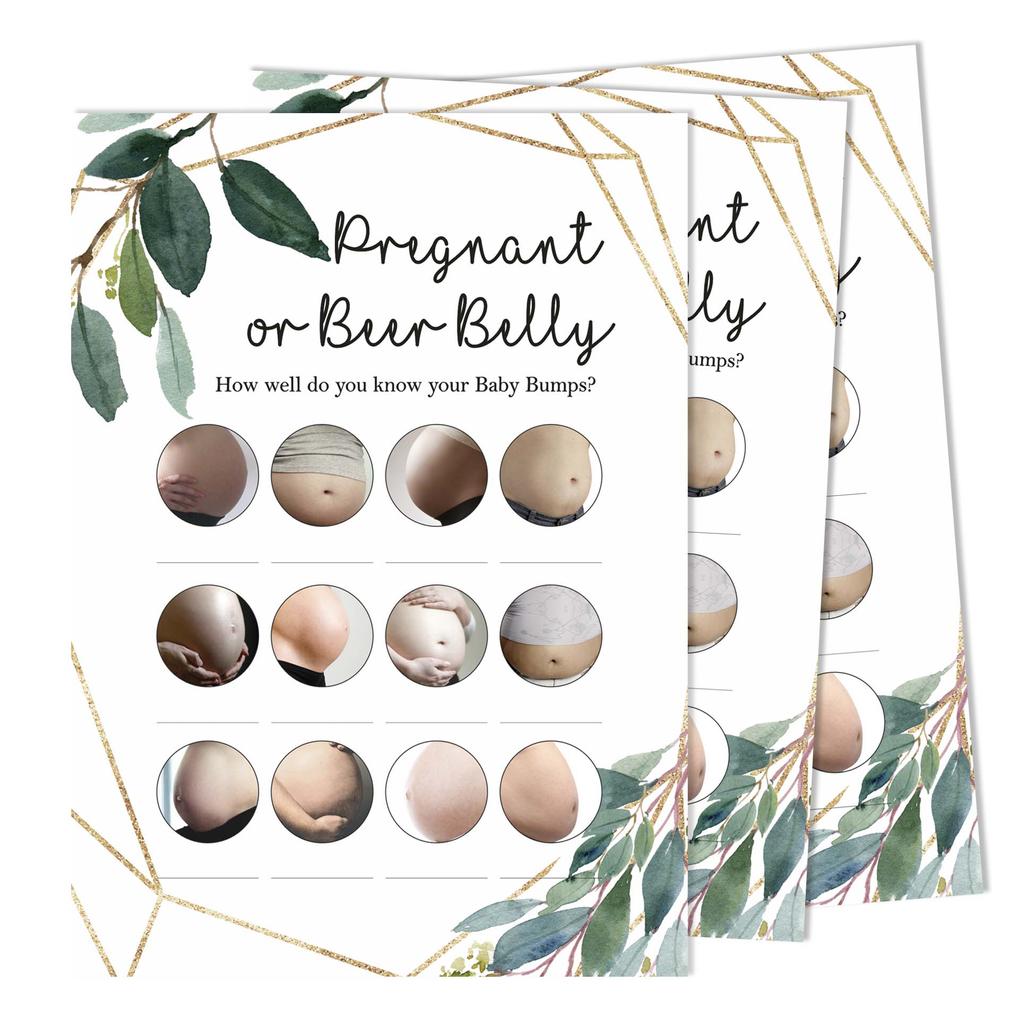 Inkdotpot Pregnant Or Beer Belly Games Party Supplies Activity Cards Baby Shower Game Ideas Baby Shower Gender Neutral Games Its A Boy Or