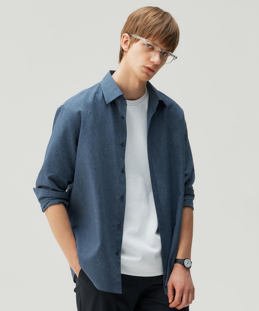MINDBRIDGE [On] Linen Blend Semi-Oversized Shirt - 6 Colors