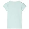 T-shirt pour enfants à mancherons menthe clair 92/104/116/128/140