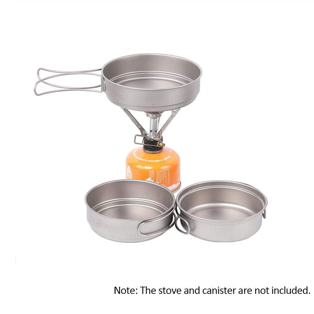 Lixada Титановая сковорода для кемпинга, походов, бэкпэкинга, кулинарии, сковорода с складными ручками титановая сковорода