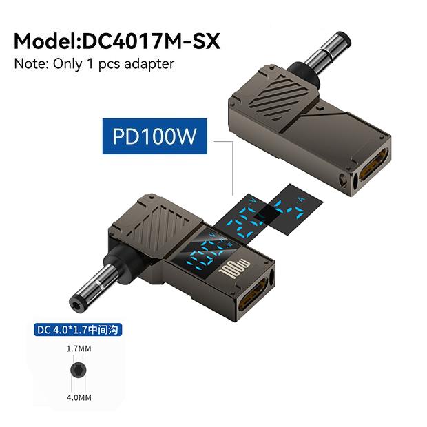 PD100W Type-C to DC Plug Converter USB C to DC Laptop Charging Adapter Power Charger Connector Tip for Lenovo Thinkplus HP DELL 5