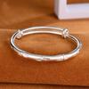 S999 Foot Silver Festival High Rise Bamboo Festival Silver Bracelet Women's Pure Silver Push-pull Bracelet Solid Valentine's Day Gift Fashion