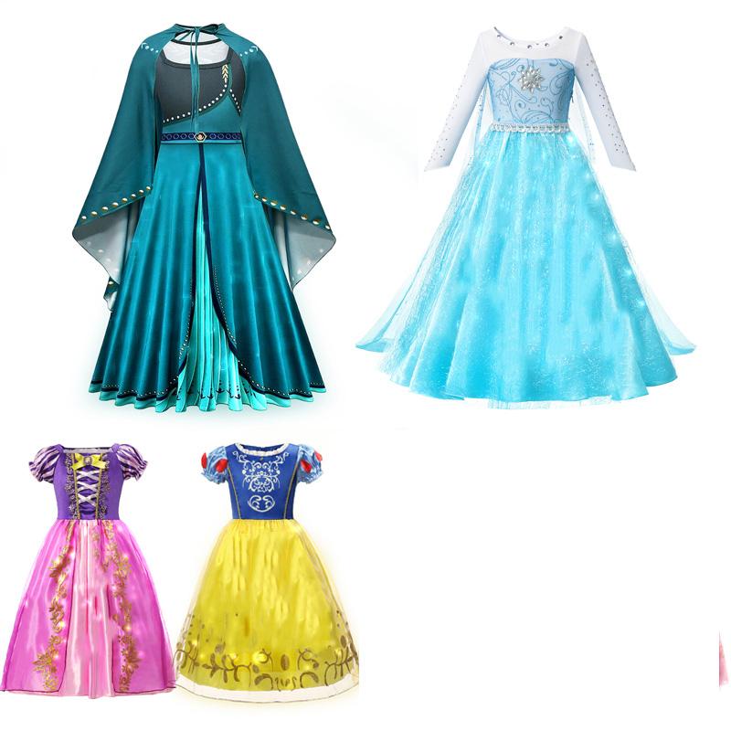 Платье принцессы для девочки, детская одежда для дня рождения, костюм для косплея на Хэллоуин