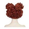 Adult Women Wig Short Curly Red Wig for Cosplay Costume Wig Red Brown Short Curly Wigs Red Brown Curly Buns Queen Cosplay Afro