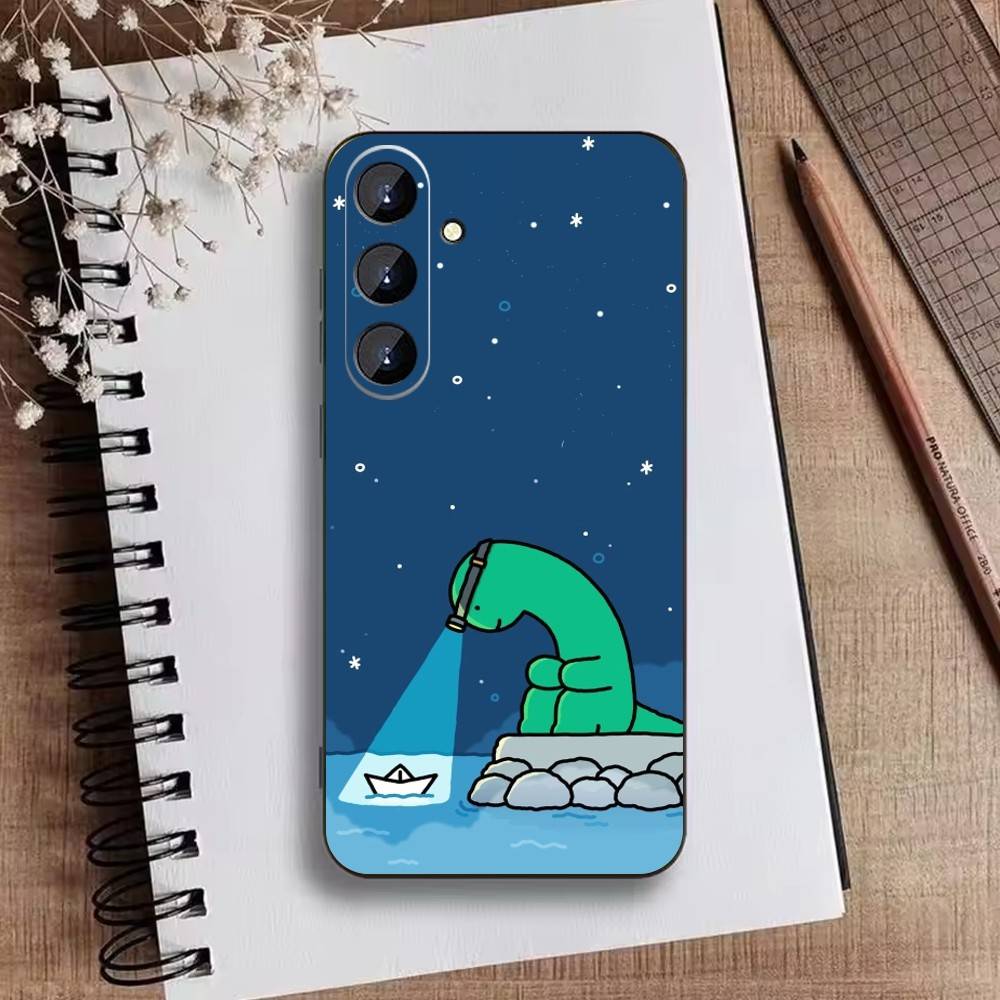 Cute cartoon J-Jurassic Phone Case For Samsung Galaxy A73,A72,A71,A70,A52,A51 Others Soft Black Cover