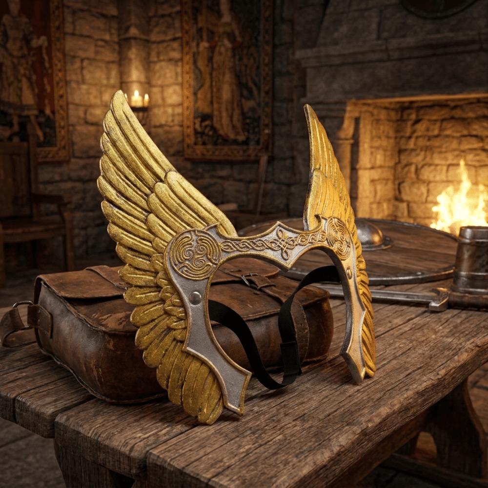 Antique Wing Medieval Headpiece Antique Warriour Masks Witch Cosplay Masks Halloween Party