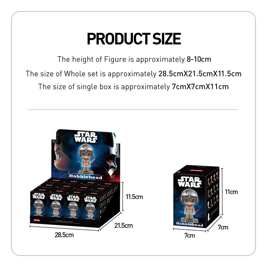 POP MART Star Wars Серия Болванчиков Pop Mart Гашапон Фигурка Сюрприз Пластиковая Модель Премиальная Игрушка ПВХ Мягкий Винил Оригинальный Персонаж Подарок на День Рождения [1