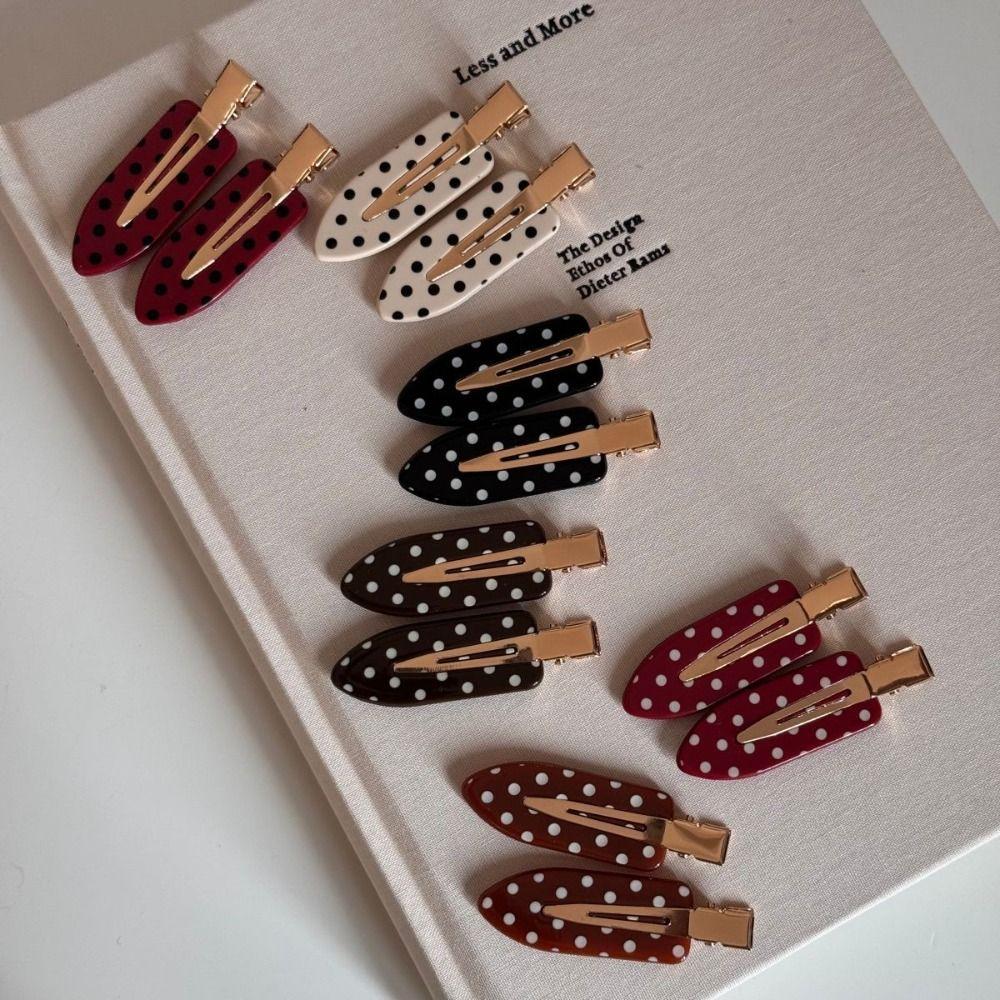 Acetic Acid Acetate Seamless Hairpin Wave Point Cute Barrette Fashionable Side Clip Work