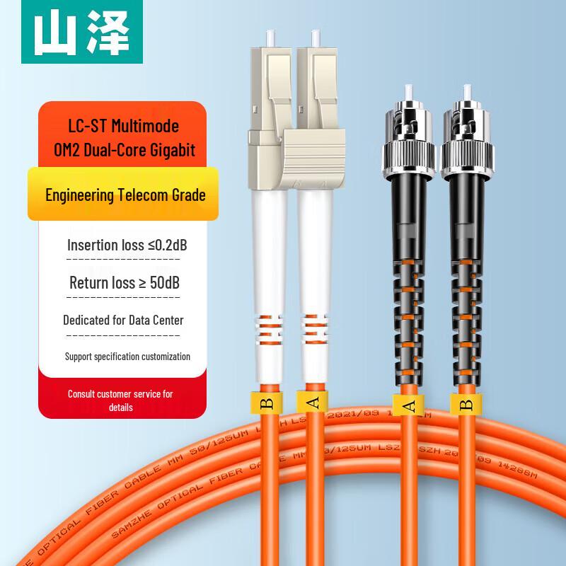 SAMZHE OM2 Multimode Duplex Fiber Optic Patch Cord