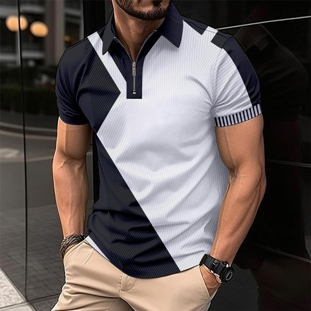 Men's T-shirt Polo Shirt New Summer Polo Shirt Men's Short-sleeved Top Casual Polo Shirt