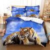 Tiger Duvet Cover Set King Size 230x260 Double Bed Single Queen Full Animal Quilt Case Linen 3D Pillowcase Twin Bedding Sets