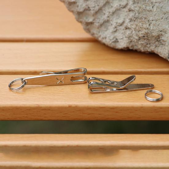 Подвесной зажим для карманной сумки с брелоком из нержавеющей стали, зажим для крепления на пояс, многоцелевые пряжки для ключей для EDC снаряжения, ножей, ключей, тактического снаряжения