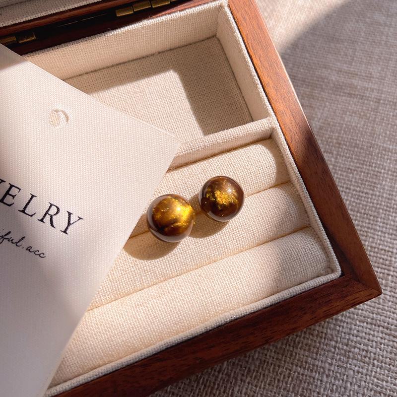 «Элегантные серьги с леопардовым принтом и янтарем с камнями тигровый глаз для женщин — легкие, роскошные и универсальные украшения на осень/зиму»