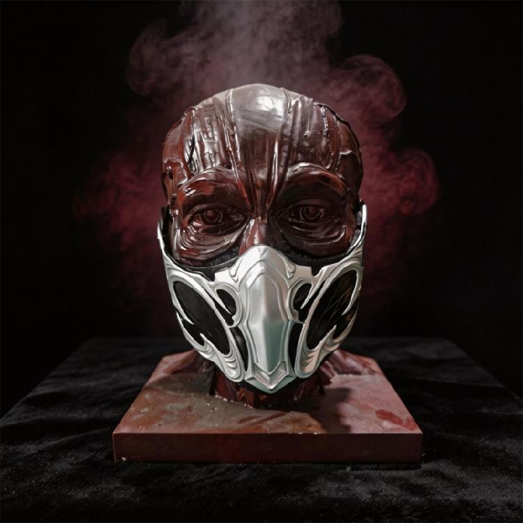 Cosplay Half Face Mask ABS Plastic Lightweight Adjustable For Halloween Party Theater Performances Role Play Costume