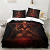 Satanic Satan Devil Bedding Set Boys Girls Twin Queen Size Duvet Cover Pillowcase Bed Kids Adult Fashion Home Textileextile