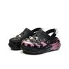 Crocs Crush Clog ADCDAVINCI Custom, Tahiti Clogs Unisex Black Pink