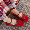 Fashion Shoes Female 2024 Fashion Buckle Women's Flats Autumn Square Toe Bow Tie Solid Solft Sole Casual Comfortable Shallow Shoes