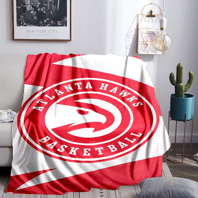 Atlanta Basketball Throws Blanket Flannel Blankets Plush for Couch Bed Gifts for Men Women Travel picnic blanket Christmas fan gifts