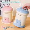 Popular High Quality Durable Box-Shaped PP Piggy Bank Key Lock-Portable Environment-Friendly Saving Money Gift for Desktop Use