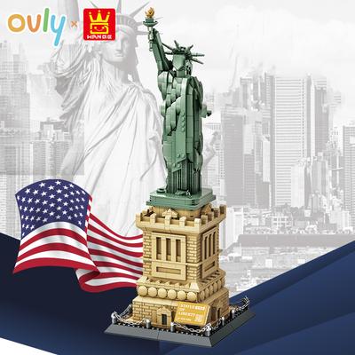 WANGE Статуя Свободы Нью-Йорк Америка Здание MOC Игрушка Развивающий Конструктор Детский Подарок №5227
