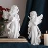 Resin Praying Angel Sculpture Hand Carved Cupid Angel Creative Angels Statues  Home