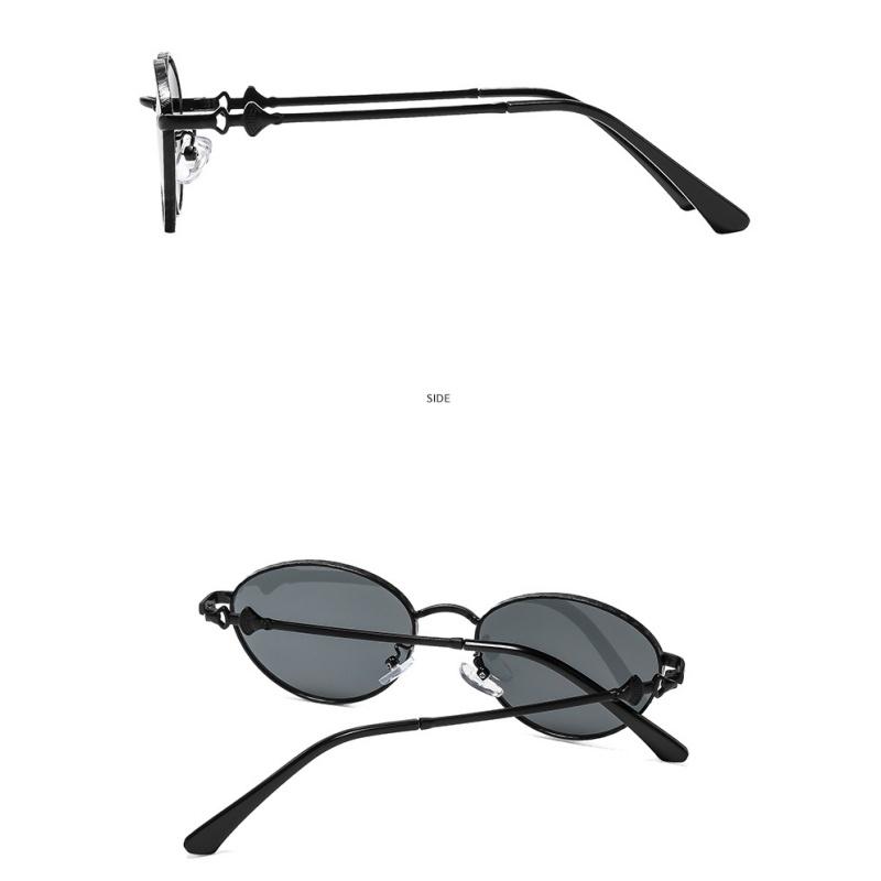 Women's sunglasses - unisex retro oval metal sunglasses