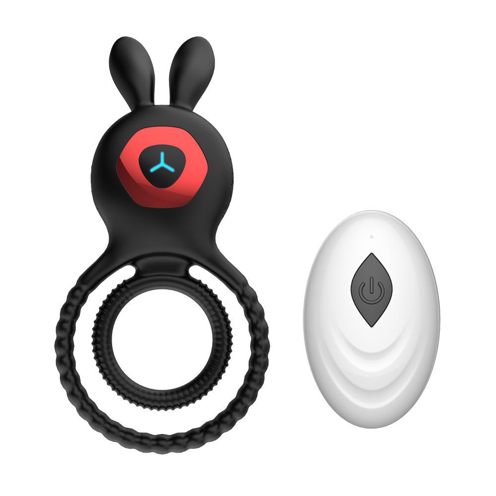 Мужской вибратор-кольцо для пениса, 10 вибрирующих кроличьих ушей Мужской вибратор, клиторальный массажер точки G Вибратор для пары Кольцо для пениса Эротические товары