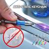 Статический брелок для ключей Встроенный светодиодный излучатель Аксессуары для интерьера автомобиля