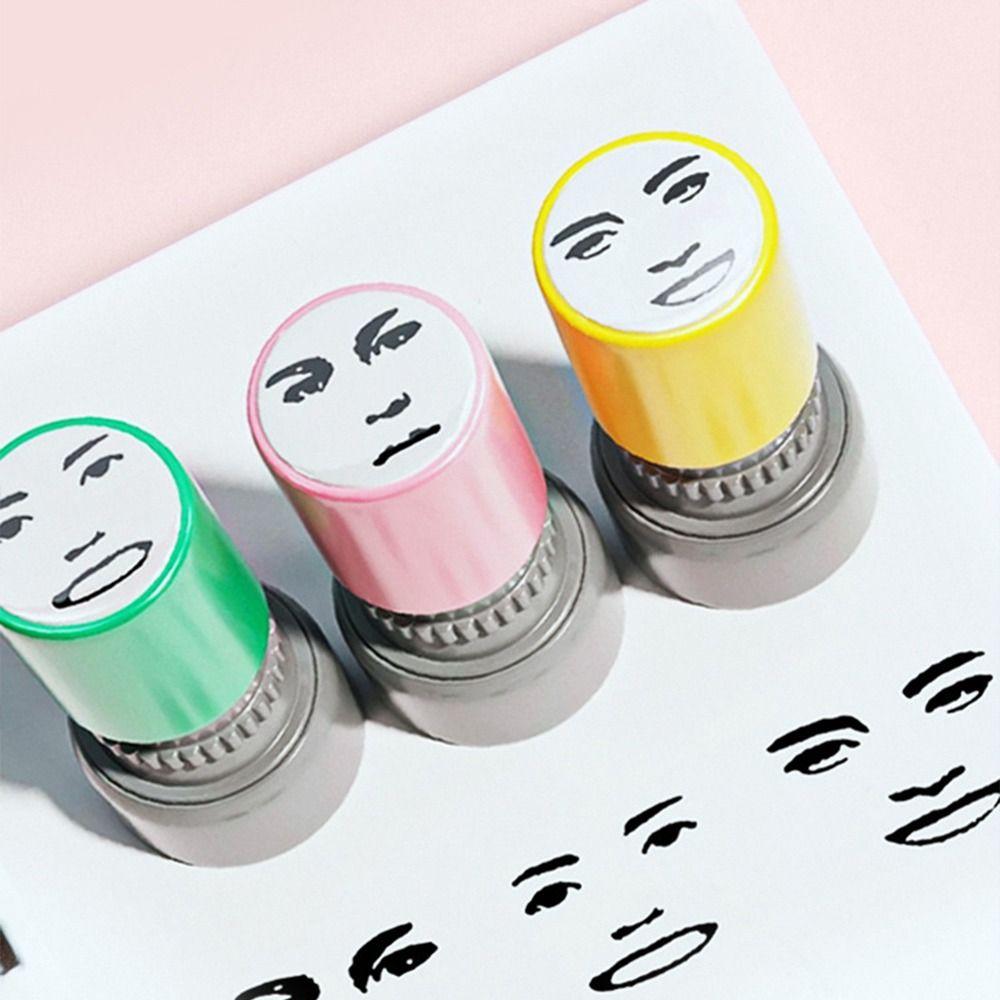 Self-Inking Face Memes Seal Stamp Prank Trick Printing Toys Cute Funny Seal Stamp Decorative