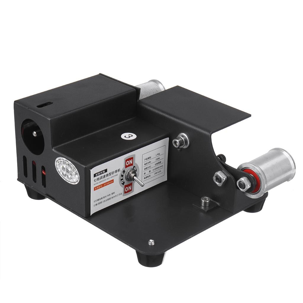 24В-8.5А 250Вт DIY Полировально-шлифовальная машина 30-240мм Многофункциональный шлифовальный станок Мини-электроленточный шлифовальный станок